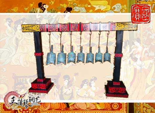 7件編鐘，觀賞裝飾編鐘，可發(fā)音編鐘
